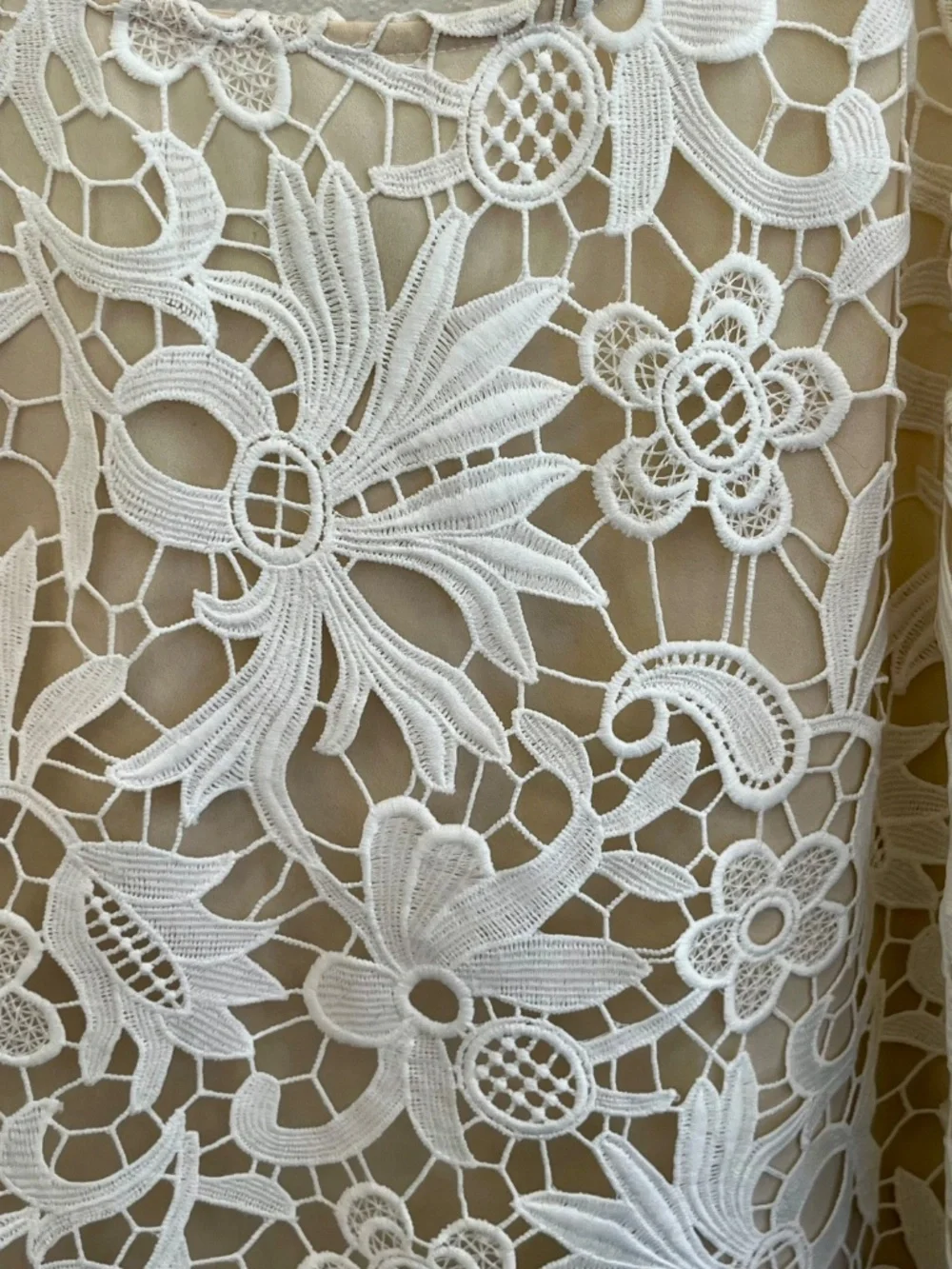 Cabi Ivory Lace Overlay Nude Sleeveless Tank Top Cami Blouse Womens Size Small - Picture 6 of 12